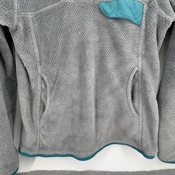 Patagonia Women's Gray Retool Pullover Snap T Fleece Size Small Sherpa EUC - Picture 4 of 6